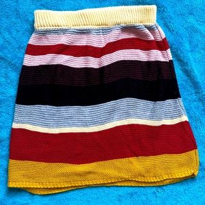 Nasty Gal multicolored crochet skirt